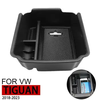 Pre VW Tiguan Mk2 2016-2020 Opierke Úložný Box Organizátor Auto Opierke Úložný Box Zásobník Centrálna Konzola Úložný Box Interiéru Box