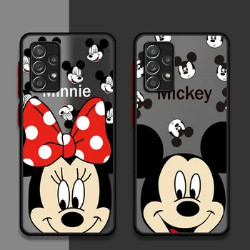 Puzdro pre Samsung Galaxy A30 A70 A21s A50 A31 A32 A70s A50s A12 A71 A51 A52 5G Shockproof Disney Mickey Mouse, Minnie Mäkké Pokrytie