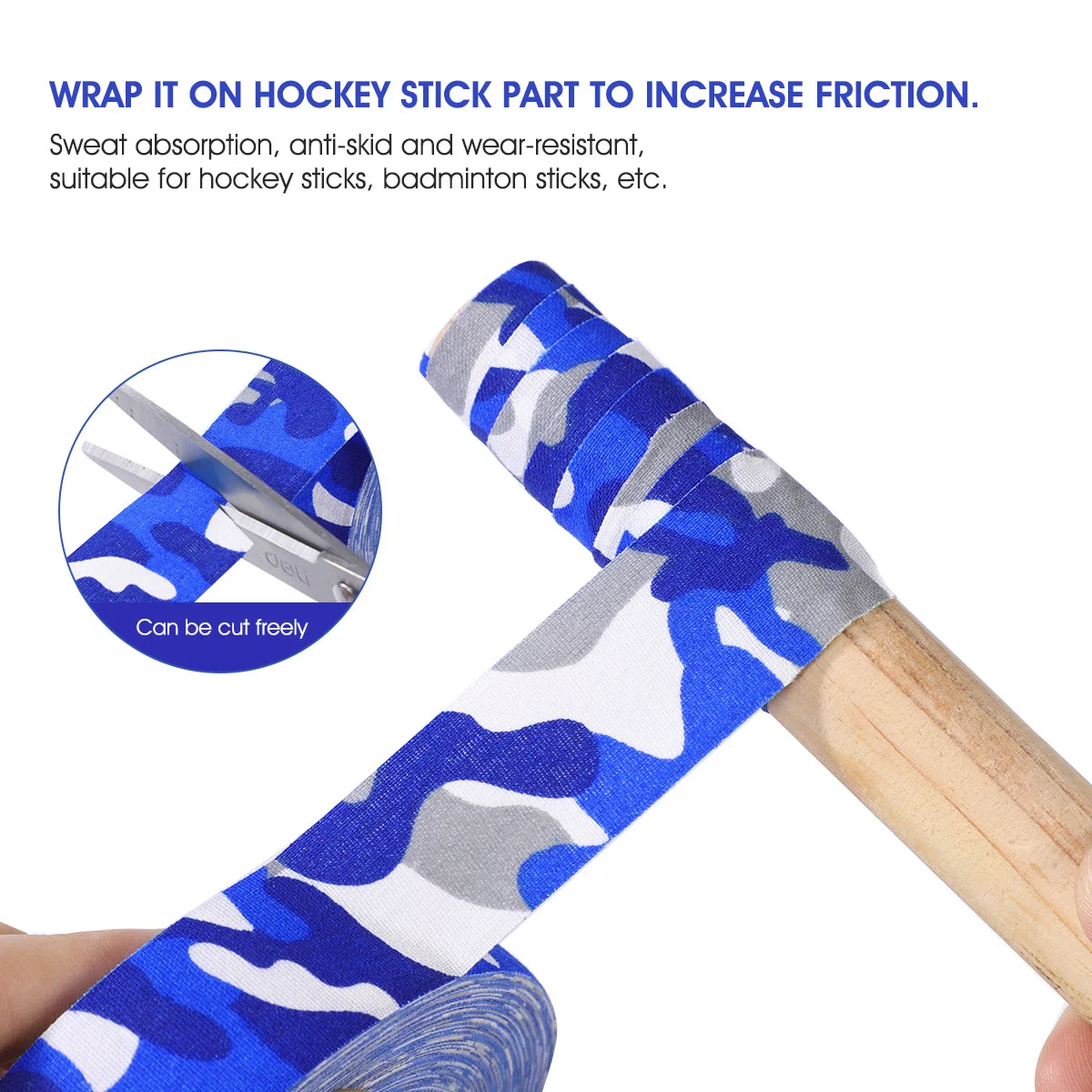 Páska Hockey Stick Sticky Wrapper Zdobenie Farebným Pvc Škvrny Vytlačené Športové Bavlna Roll Ice Lakros Lepidlo Handričkou Kamufláž5