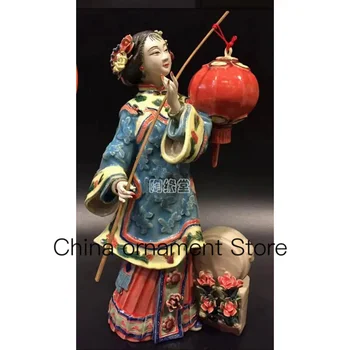 remeselné Shiwan bábika domácnosti ozdoby klasické dámske kusov tvorivé master pracuje dievča Krásy obrázok Súsošie, socha Domov