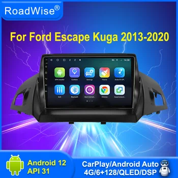 Roadwise 8+256 Android 12 autorádio Pre Ford Escape Kuga 2 2013 - 2020 Multimediálne Carplay 4G Wifi, GPS, DVD 2 Din Autoradio Stereo