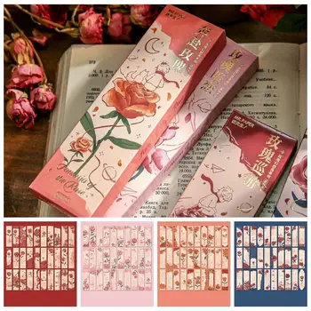 Rose Fantasy Série Papier Záložky Vintage Papier Karty Pozlátené Stranu Knihy Značku Romantické Čítanie Knihy Označiť Knihu Milenca
