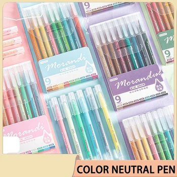 Ručné Účet Špeciálne Pero Unisex 36 Farba Notebook Značky Zvýrazňovač Kawaii Pero Pre Dievčatá Študent Papiernictvo Morandi Farba