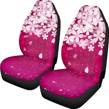 Ružová Sakura Kryt Sedadla pre Auto pre Ženy Čerešňové Kvety Predné Sedadlo Zahŕňa Výzdoba na Auto, SUV, Van Univerzálne Uchytenie Väčšina Automobilov