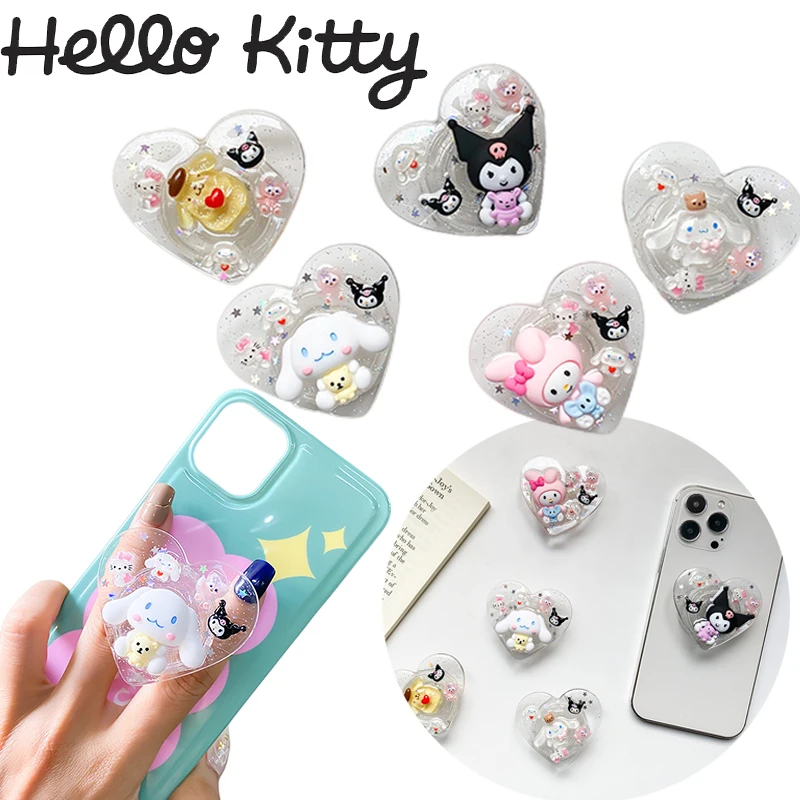 Sanrio Hello Kitty Skladacia Telefón Prst Prsteň Držiteľ Cartoon Telefón Stenu Stojan pre IPhone Samsung Xiao Mobilný Telefón Majiteľa0