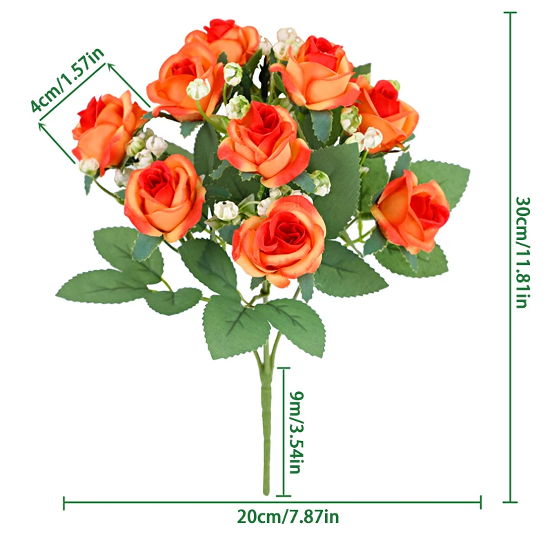 Simulované Rose Domova Svadby Falošné Kyticu Umelých Kvetov Valentína Romantický Strana navrhne Dary5