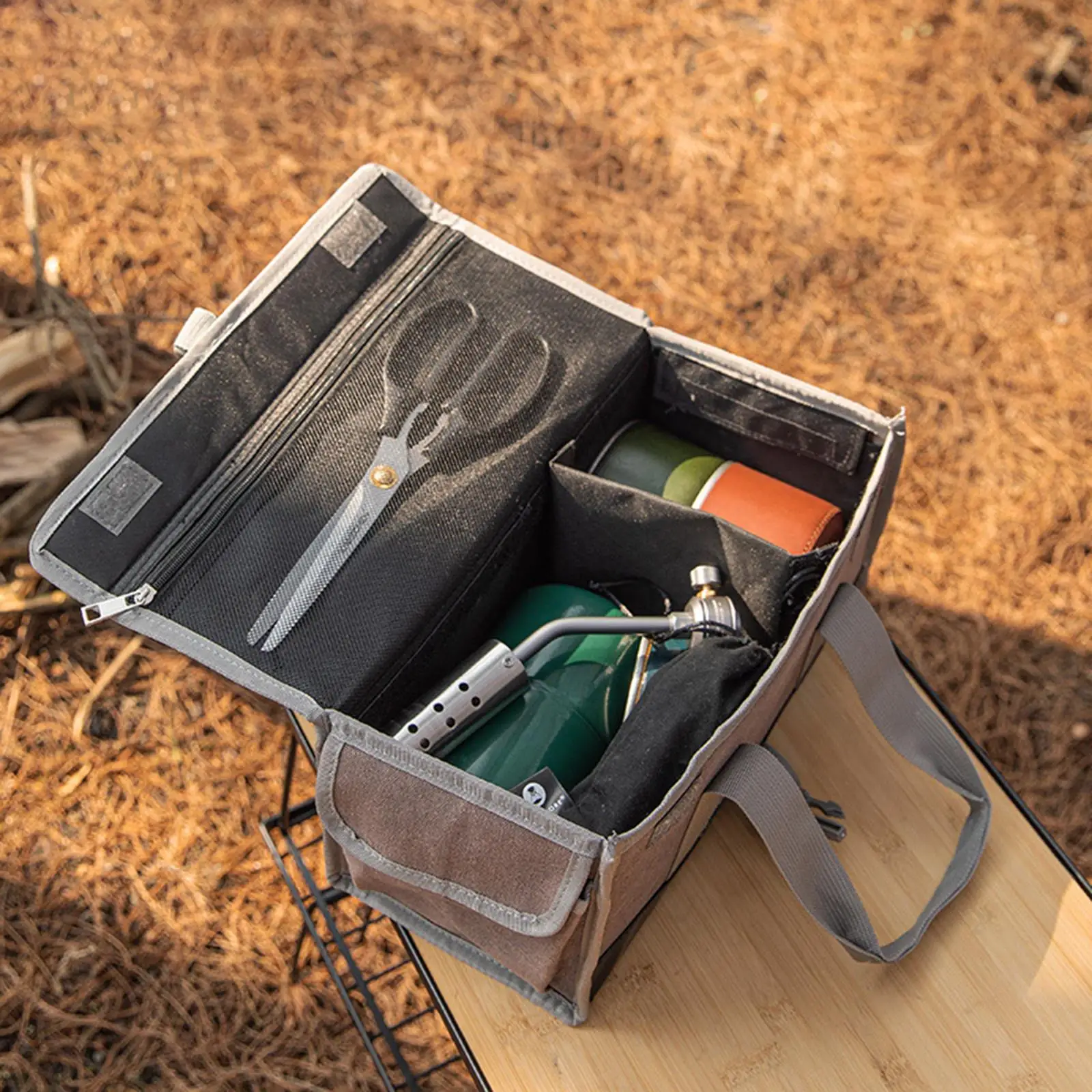 Skladacia Camping Tool Bag veľkokapacitný Úložný Vak pre Rybolov Záhrada GRILOVANIE2
