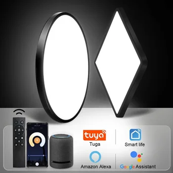 Smart Wifi LED Stropné Svietidlá Ultratenké Tuya App Alexa/Google Remote control Panel (Ovládací Panel Vnútorné Lampy, Spálňa, Obývacia Izba Kuchyňa