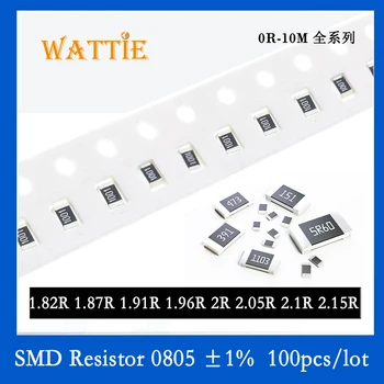 SMD Rezistora 0805 1% 1.82 R 1.87 R 1.91 R 1.96 R 2R 2.05 R 2.1 R 2.15 R 100KS/veľa čip odpory 1/8W 2.0 mm*1,2 mm