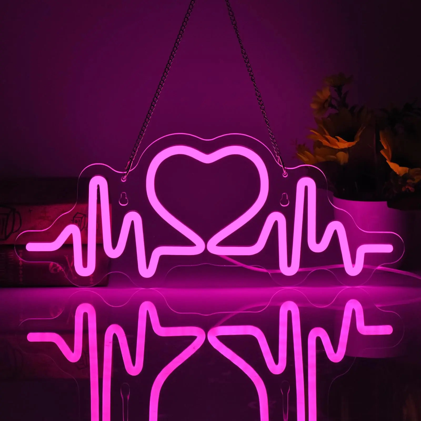 Srdce Neónový nápis Stenu Decor Art USB Powered Stmievateľné Láska Lampa pre Dievča Spálňa je Miestnosť, Výročie, valentín Darček k Narodeninám0