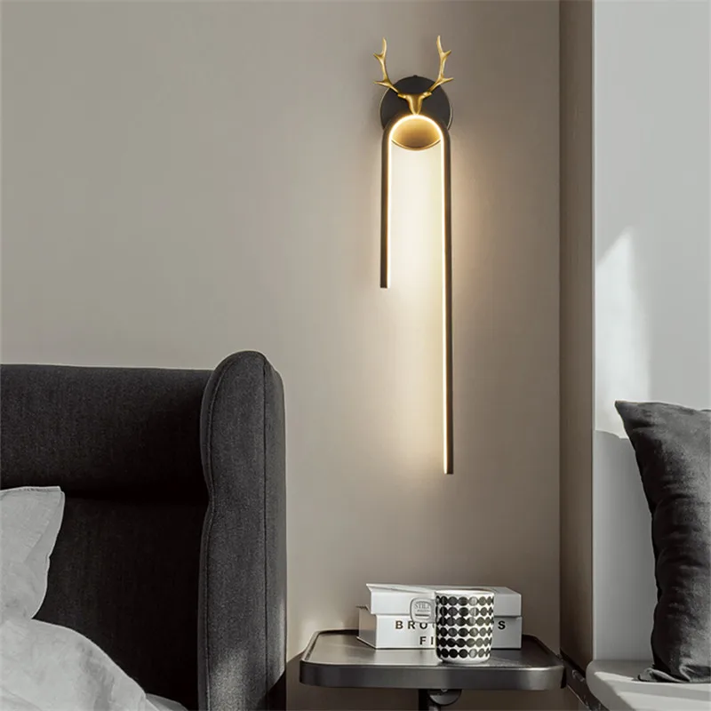 TEMOU Moderné Zlato Mosadz Nástenné Svietidlo LED, 3 Farby Tvorivé Elegantné Sconce Svetlo pre Domáce Obývacia Izba3