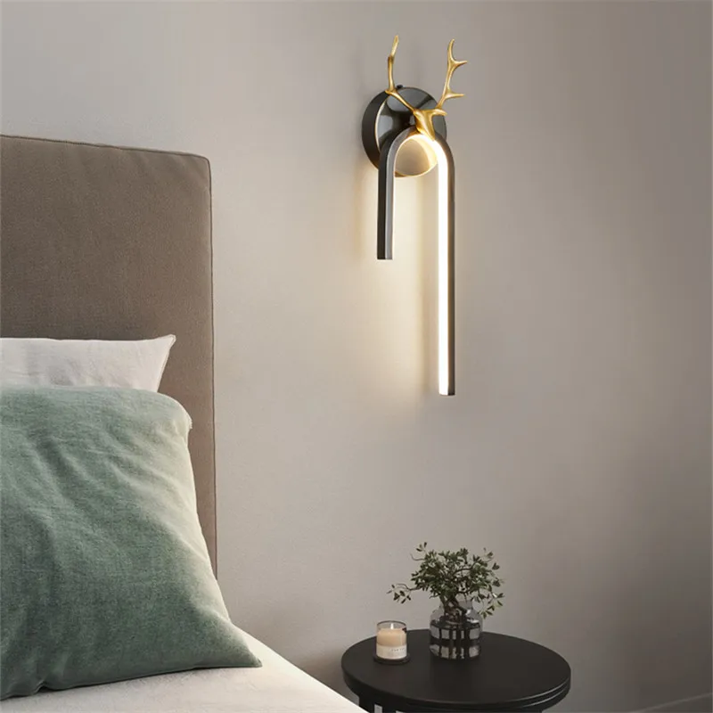 TEMOU Moderné Zlato Mosadz Nástenné Svietidlo LED, 3 Farby Tvorivé Elegantné Sconce Svetlo pre Domáce Obývacia Izba4