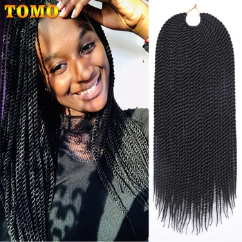 TOMO Senegalese Twist Háčkovanie Sieťky na Vlasy 14 18 22 Palcový Ombre Senegal Twist Syntetické Háčkovanie Vrkôčiky Účes Pre Čierne Ženy
