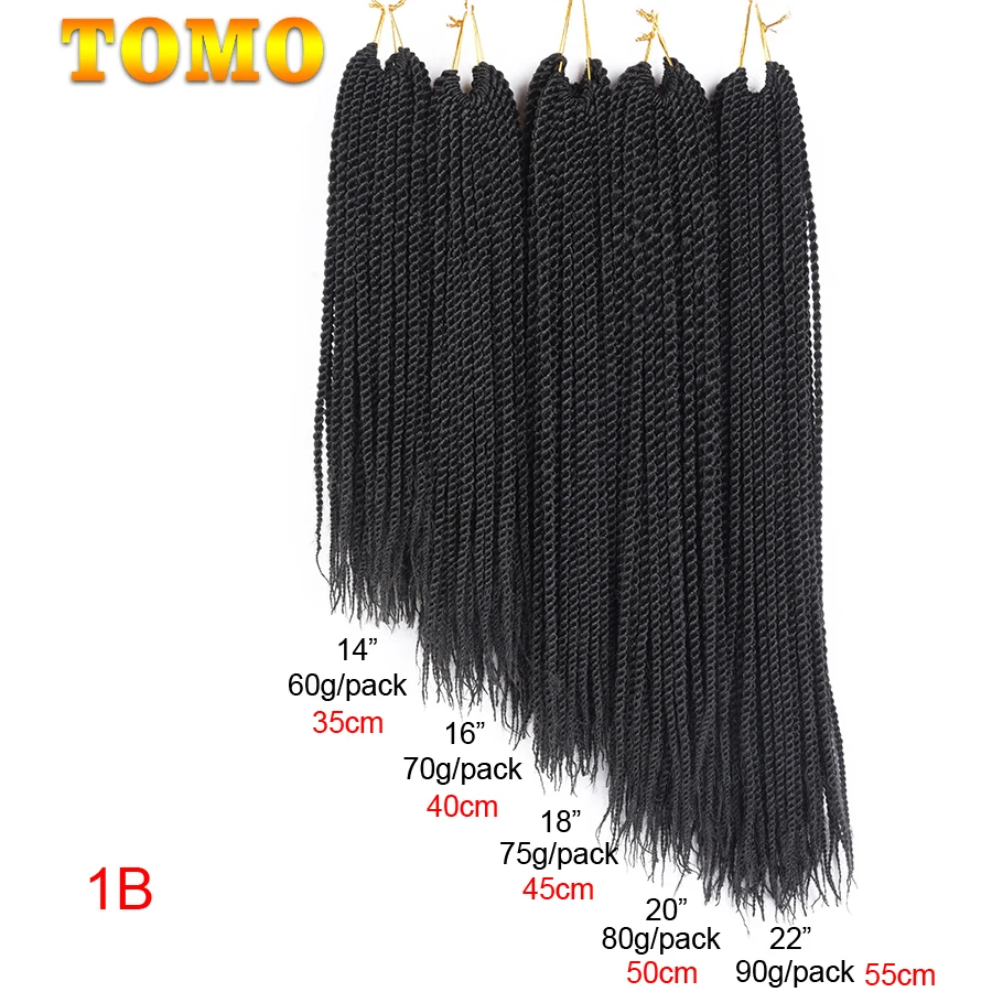 TOMO Senegalese Twist Háčkovanie Sieťky na Vlasy 14 18 22 Palcový Ombre Senegal Twist Syntetické Háčkovanie Vrkôčiky Účes Pre Čierne Ženy1