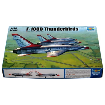 Trumpeter 02822 1/48 USAF F100D F-100D Thunderbirds Air Show Lietadlo Lietadlo Lietadlo Hračka Plastové Montáž Modelu Auta