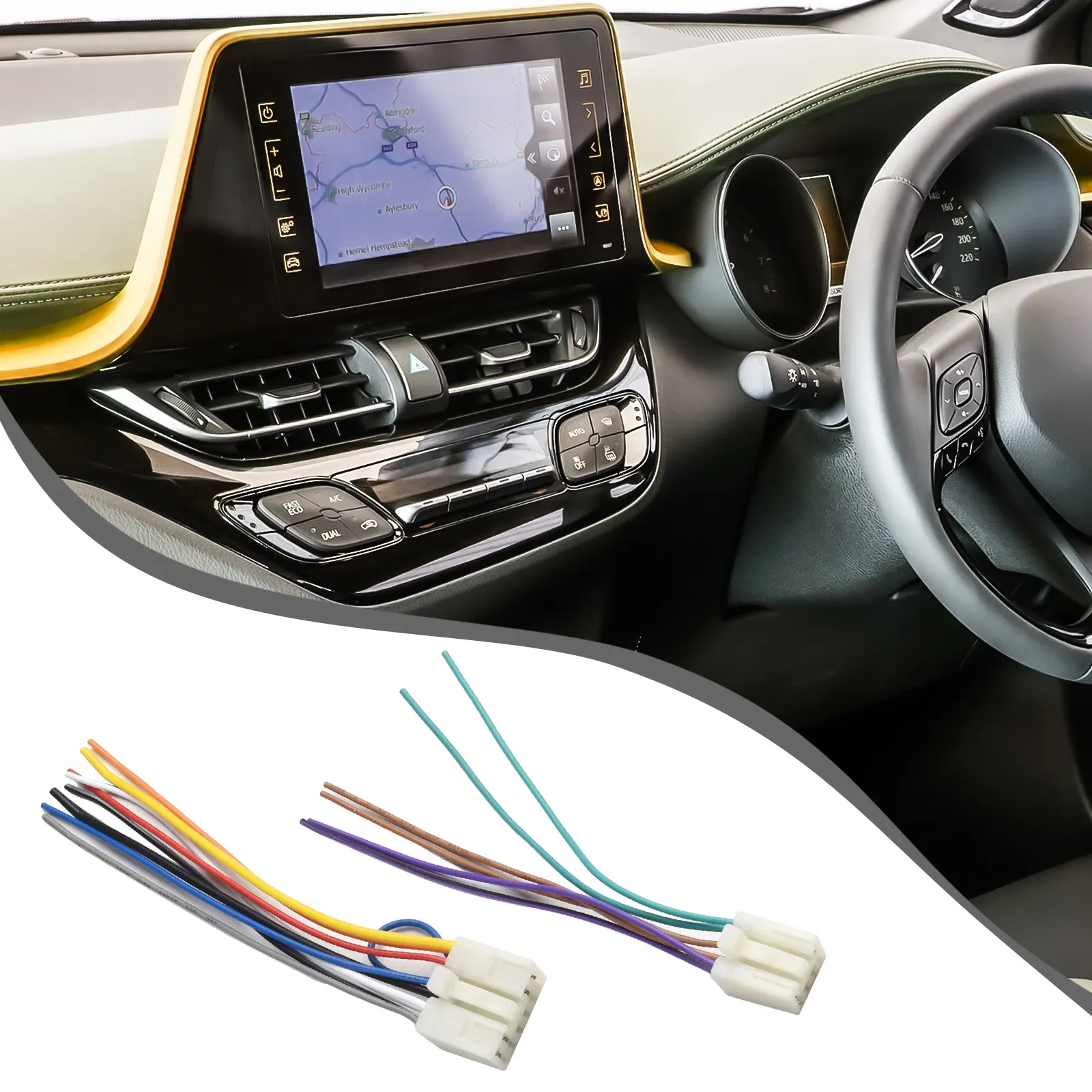 Univerzálne Uchytenie Auto Drôty Vedenia kábel Kábel Adaptéra pre Toyota Aftermarket Rádio Stereo Zabezpečuje Rýchle a bezproblémová Inštalácia0