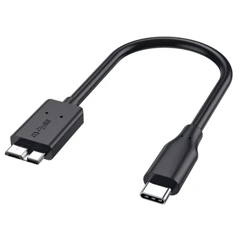 USB C Micro B Kábel USB 3.1 Typ C 5Gbps Dátový Konektor Adaptéra Pre jednotku Pevného Disku PC, Smartphone Typu C Nabíjačku Fotoaparát Disk Kábel