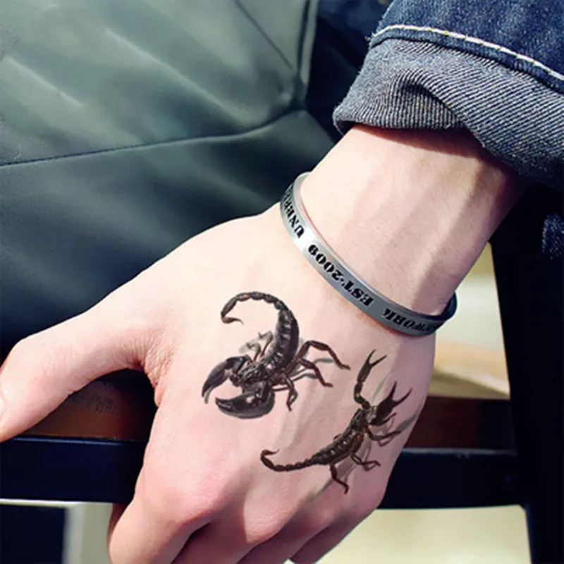 Veľkoobchodný Predaj Hot 3D Spider Tetovanie Škorpióna, Dočasné Tetovanie Samolepky Pre Ženy A Mužov Na Halloween Falošné Tetovanie Body Art Vtip3