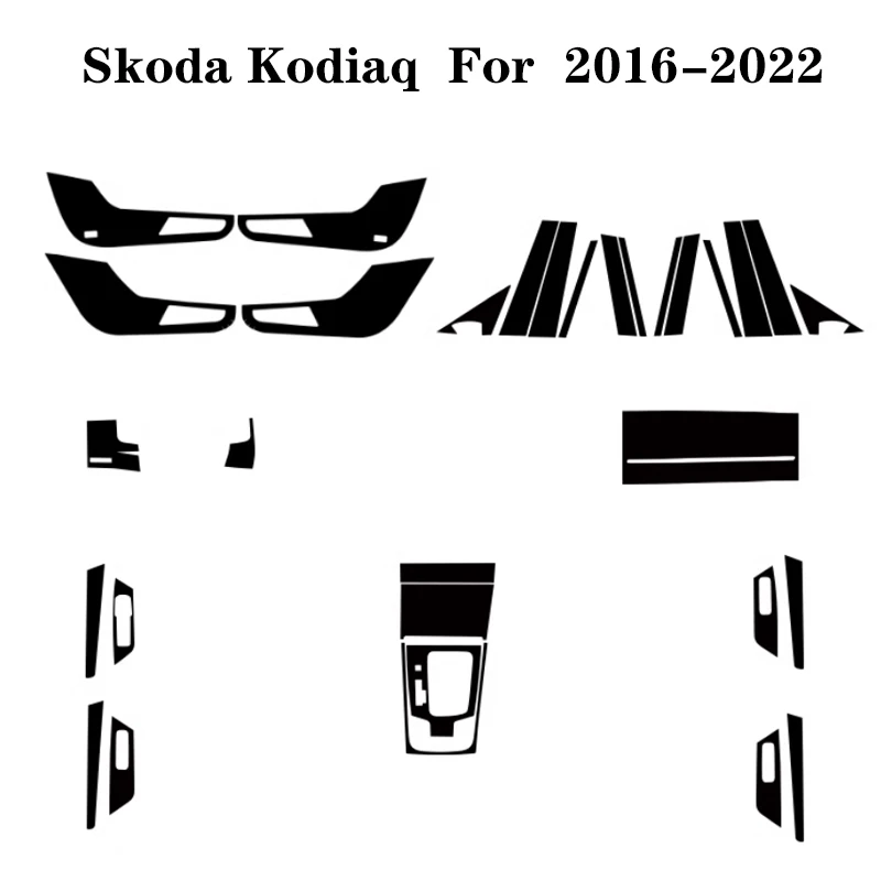 Vhodné pre Kodiaq Interiéru Nálepky, Uhlíkové Vlákno Modifikované Film pre Centrálne Ovládanie Gear Shift pre Škoda Kodiaq 2016-20221