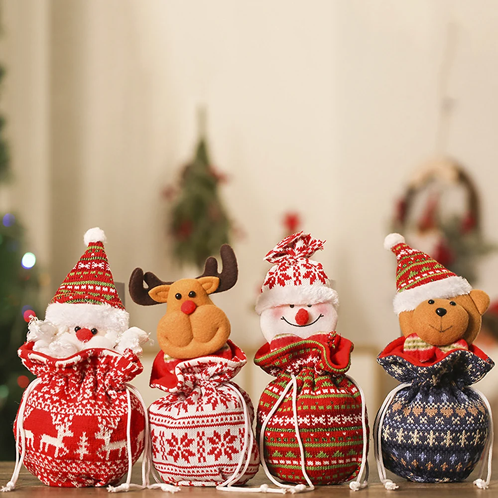 Vianočné Darčekové Tašky Apple Taška Snehuliak Santa Elk Medveď Bábika Vianočná Pančucha Ornament, Dekorácie pre Domov Vianoce Firmware Nový Rok1