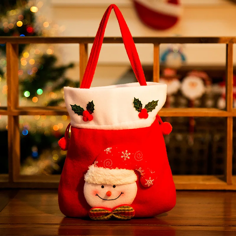 Vianočné Darčekové Tašky Apple Taška Snehuliak Santa Elk Medveď Bábika Vianočná Pančucha Ornament, Dekorácie pre Domov Vianoce Firmware Nový Rok2