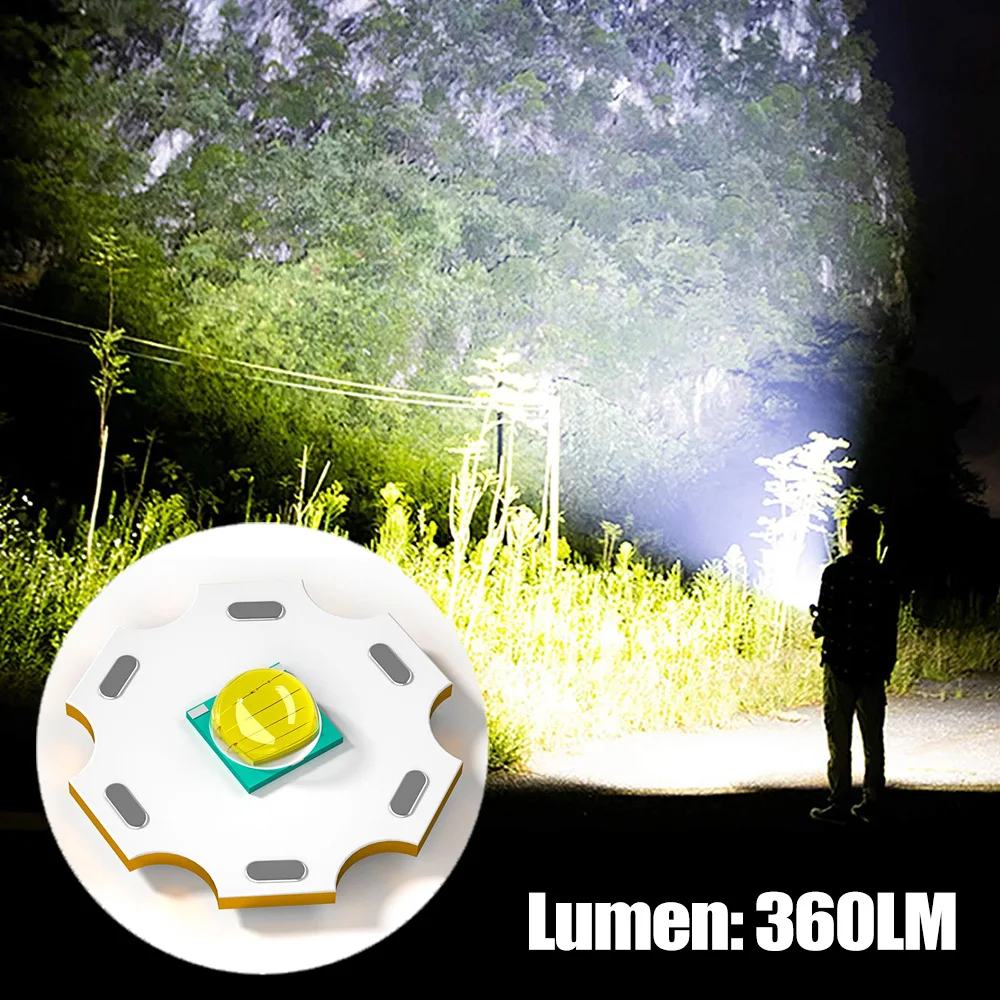 Výkonné LED Baterka 360 Lumen Taktické USB Nabíjateľné 3 Režimy 500mAh 200M Svietidlo Vonkajšie Nepremokavé Rybárske Lov Horák5