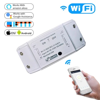 WiFi Smart Switch Časovač Istič Bezdrôtové APLIKÁCIE Telefón Diaľkové Ovládanie Osvetlenia, Spínače Hlasovým ovládaním AMZ Alexa Domov