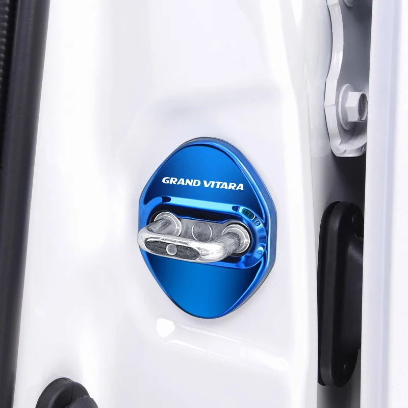 Z nehrdzavejúcej Ocele Auto Door Lock Vzťahuje Ochrana puzdro pre Suzuki GRAND VITARA Logo Dvere Zátka Pracky antikoróznych Prípade Accessorie4