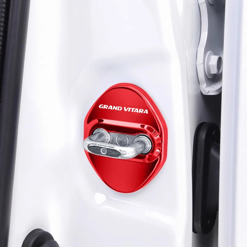 Z nehrdzavejúcej Ocele Auto Door Lock Vzťahuje Ochrana puzdro pre Suzuki GRAND VITARA Logo Dvere Zátka Pracky antikoróznych Prípade Accessorie5
