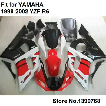 Zadarmo vlastné kapotáže držiak pre Yamaha červená čierna biela YZF R6 98 99 00 01 02 motocykel horské nastaviť R6 1998-2001 2002 FB-69