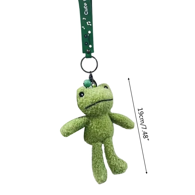 Zelený Žabiak Keychain Plyšové Keyring Cartoon Batoh Prívesok pre Dievča, T5