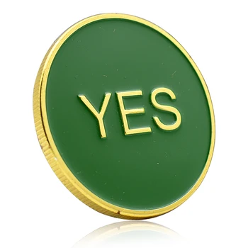 Áno, alebo Nie, Rozhodnutie Mince, Zlaté Mince obchod so Pamätná Medaila Červené alebo Zelené Dekorácie